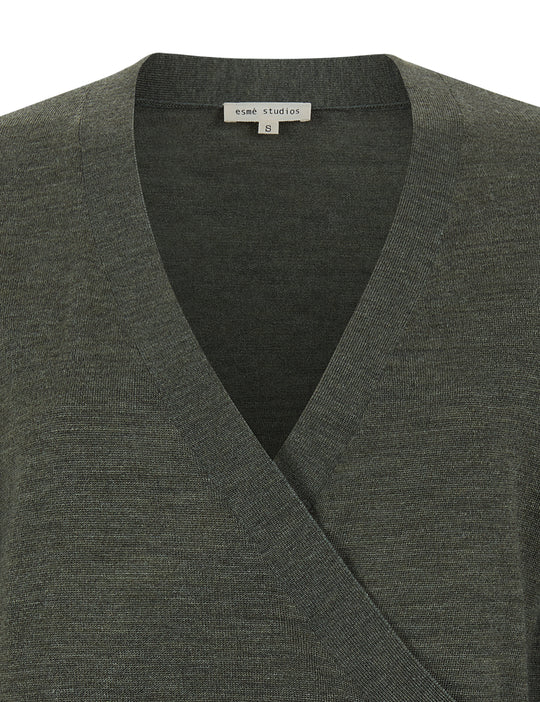 Esme´ Studios ESJill Knit Wrap Top - Forest Night