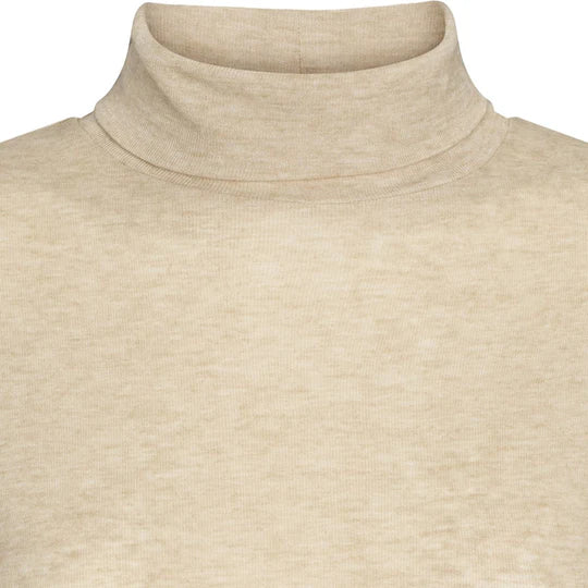 Esme´ Studios Ellia Roll Neck Top - Wood Ash Melange