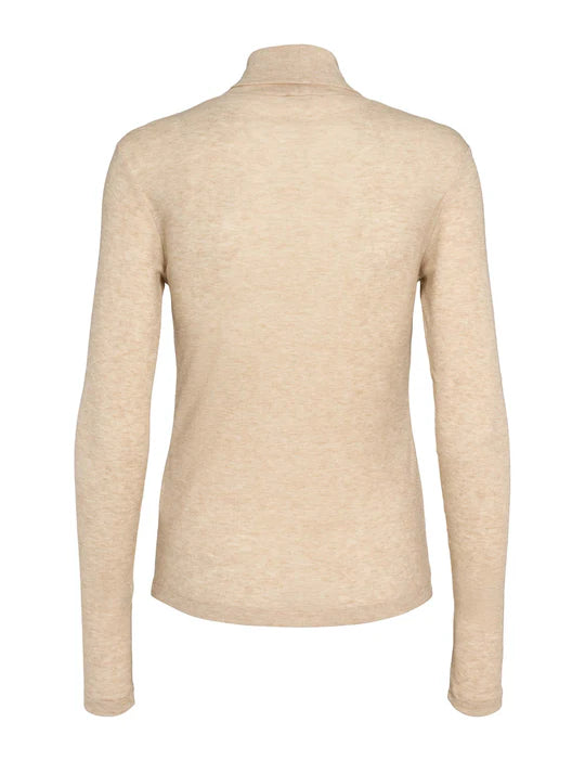 Esme´ Studios Ellia Roll Neck Top - Wood Ash Melange