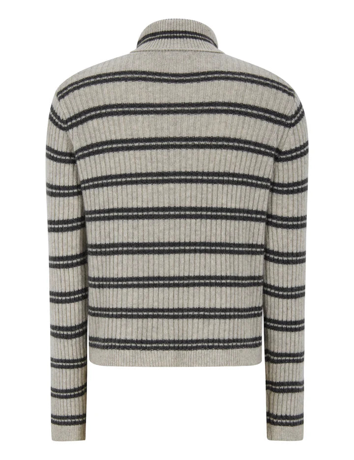 Esme´ Studios Firo Roll Neck Knit - Pure Cashmere Stripe