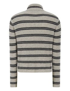 Esme´ Studios Firo Roll Neck Knit - Pure Cashmere Stripe