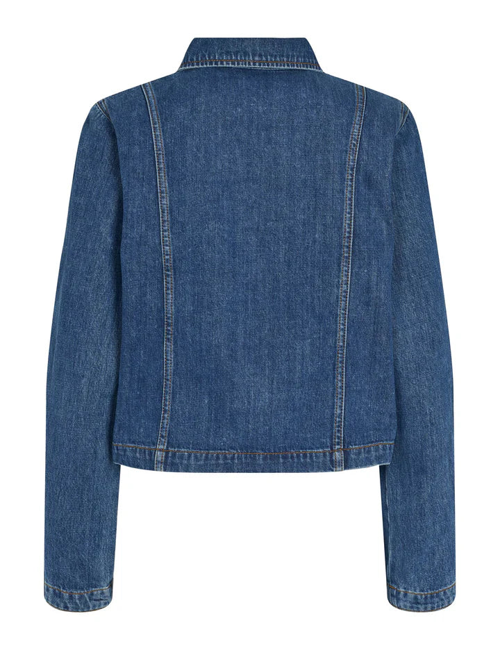 Esme´ Studios Nicole Denim Shirt Jacket - Blue Denim
