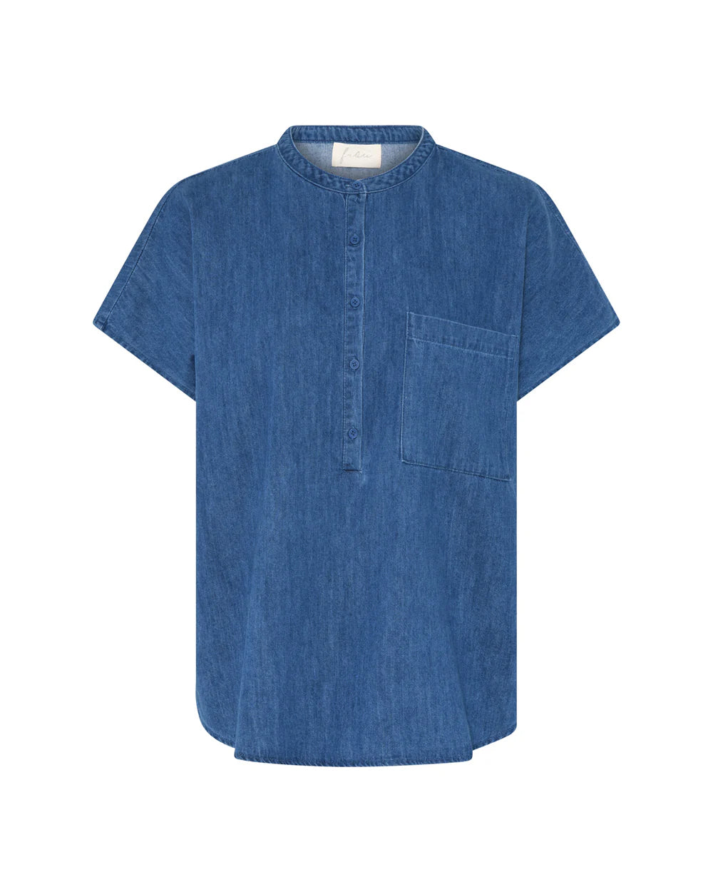 Frau Colombo SS Denim Top - Clear Blue Denim