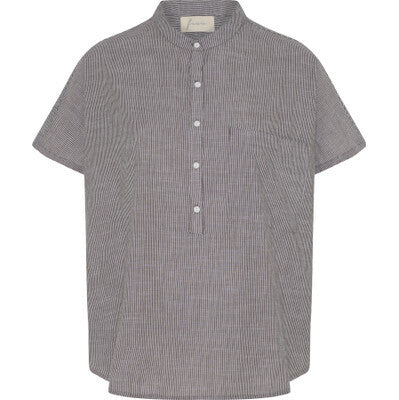 Frau Colombo SS Top - Coffee Quartz Stripe