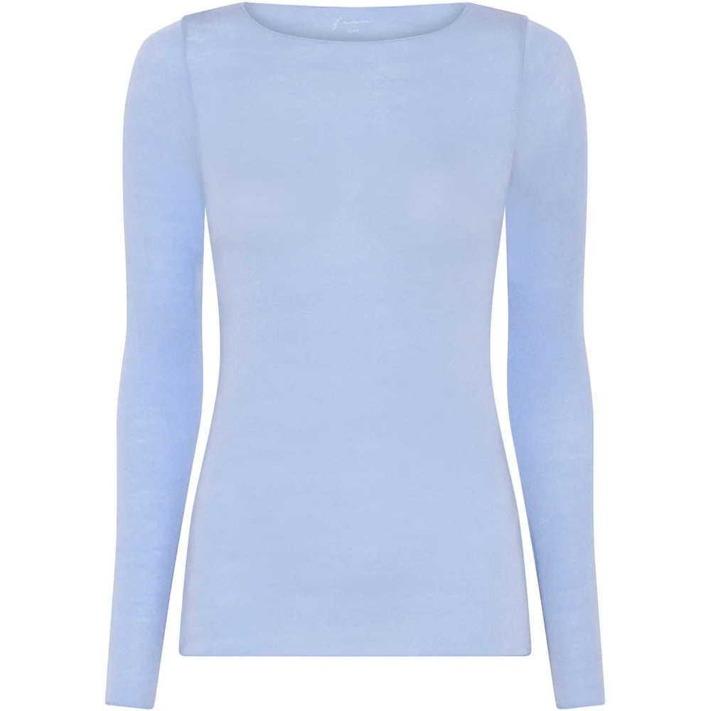 Frau Lima Cashmere LS Boatneck Top - Baby Lavender