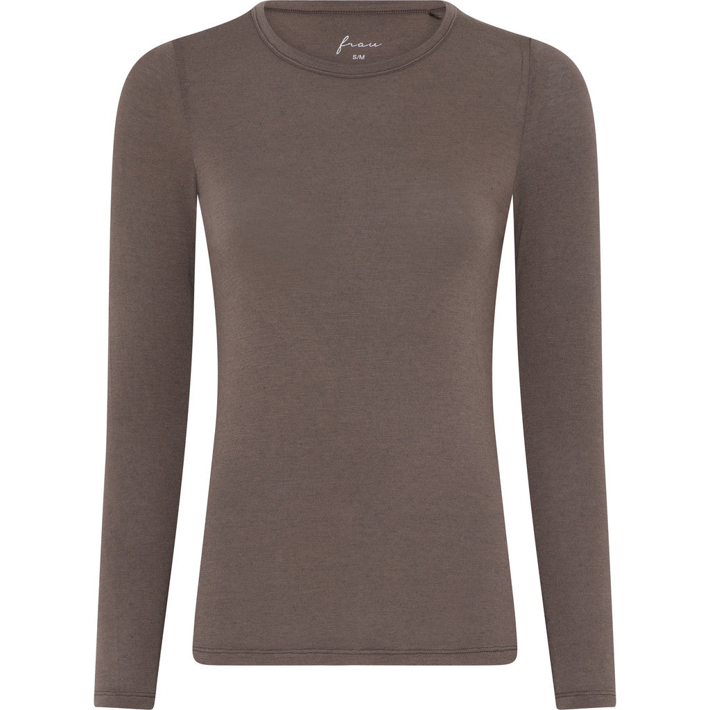 Frau Lucca Cashmere Iso-Neck Top - Coffee Quartz