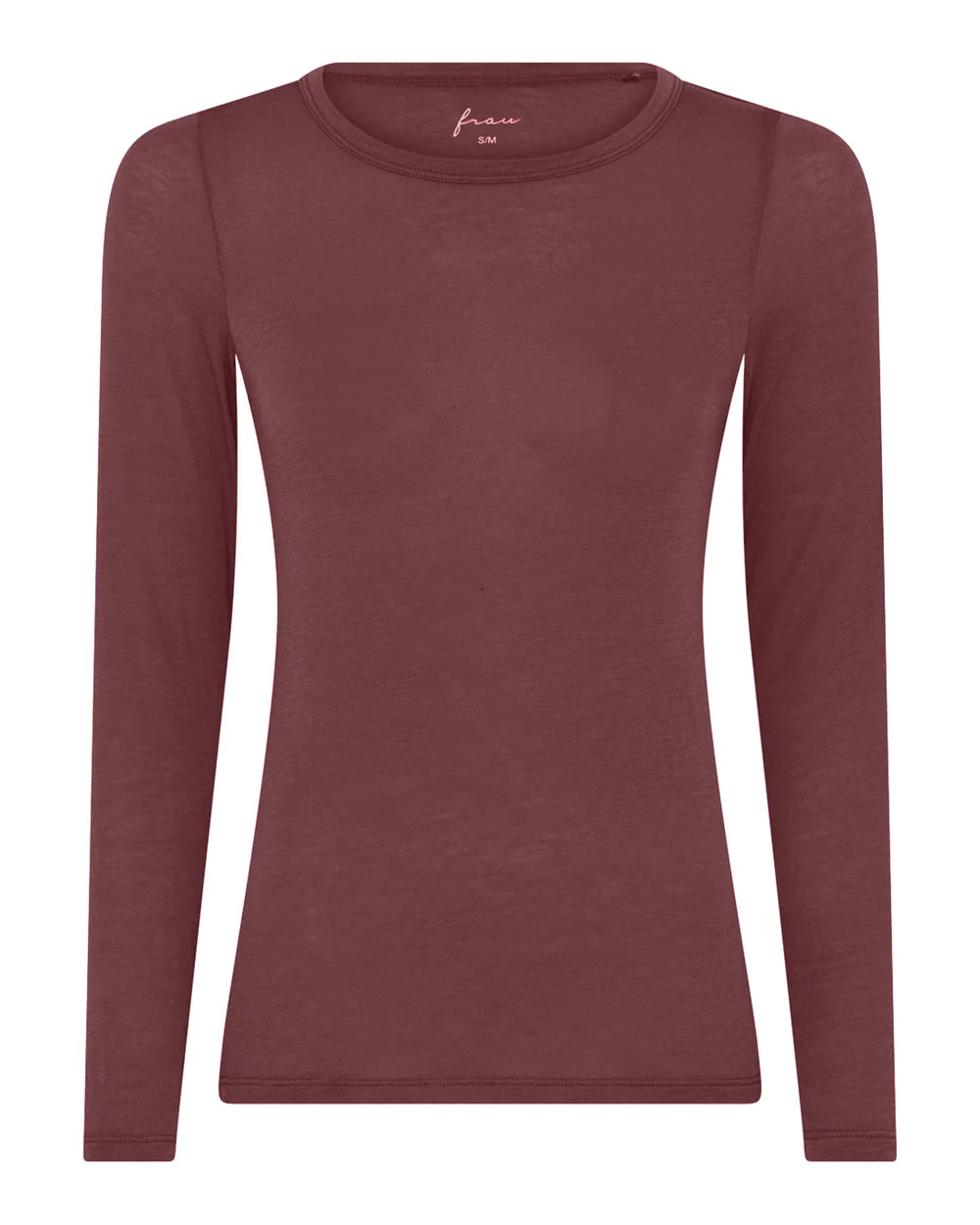 Frau Lucca Cashmere Iso-Neck Top - Red Mahogany