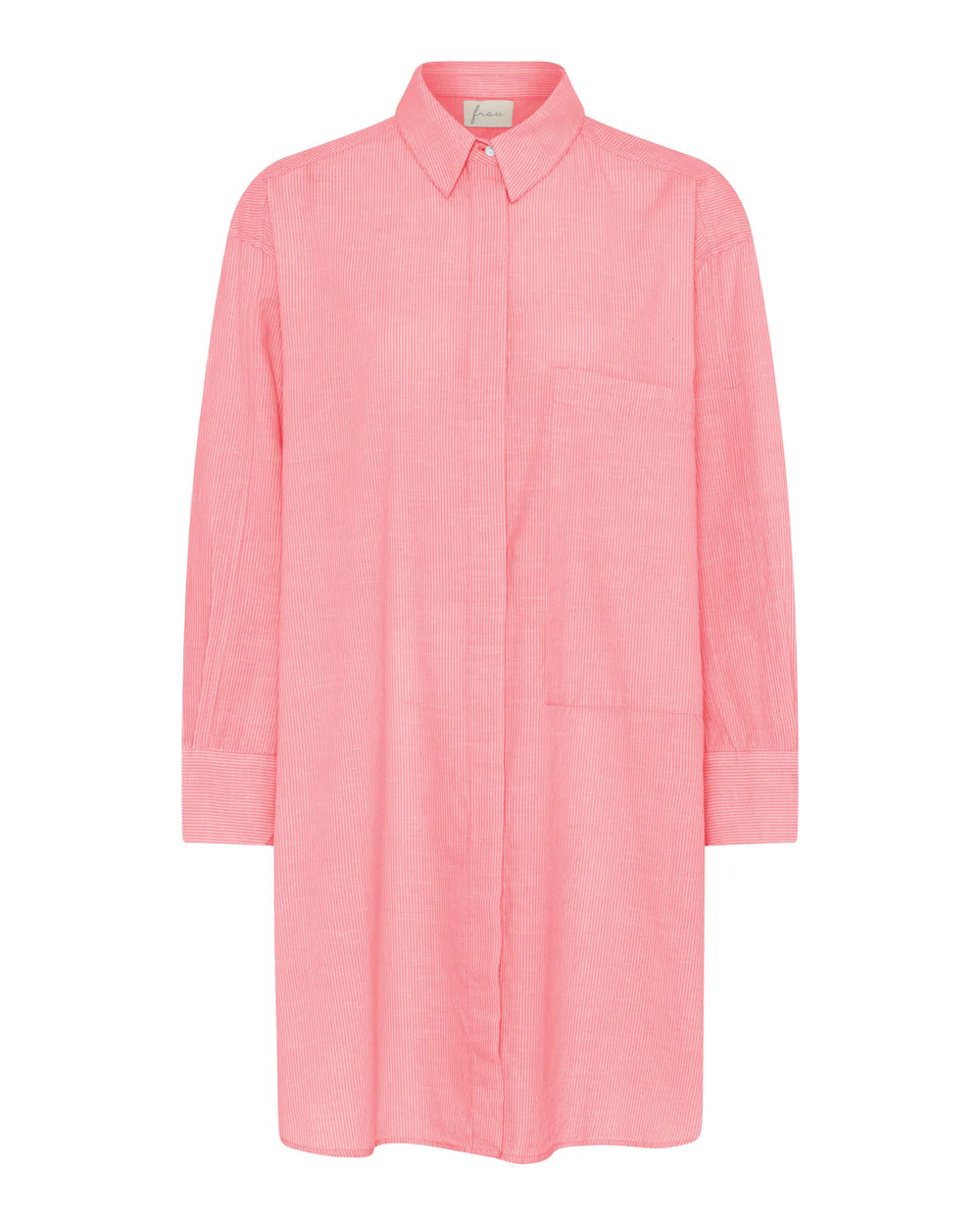Frau Lyon Is Long Shirt - Hor Coral Stripe