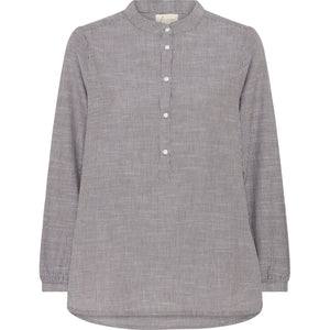 Frau Madrid LS Shirt - Coffee Quartz Stripe