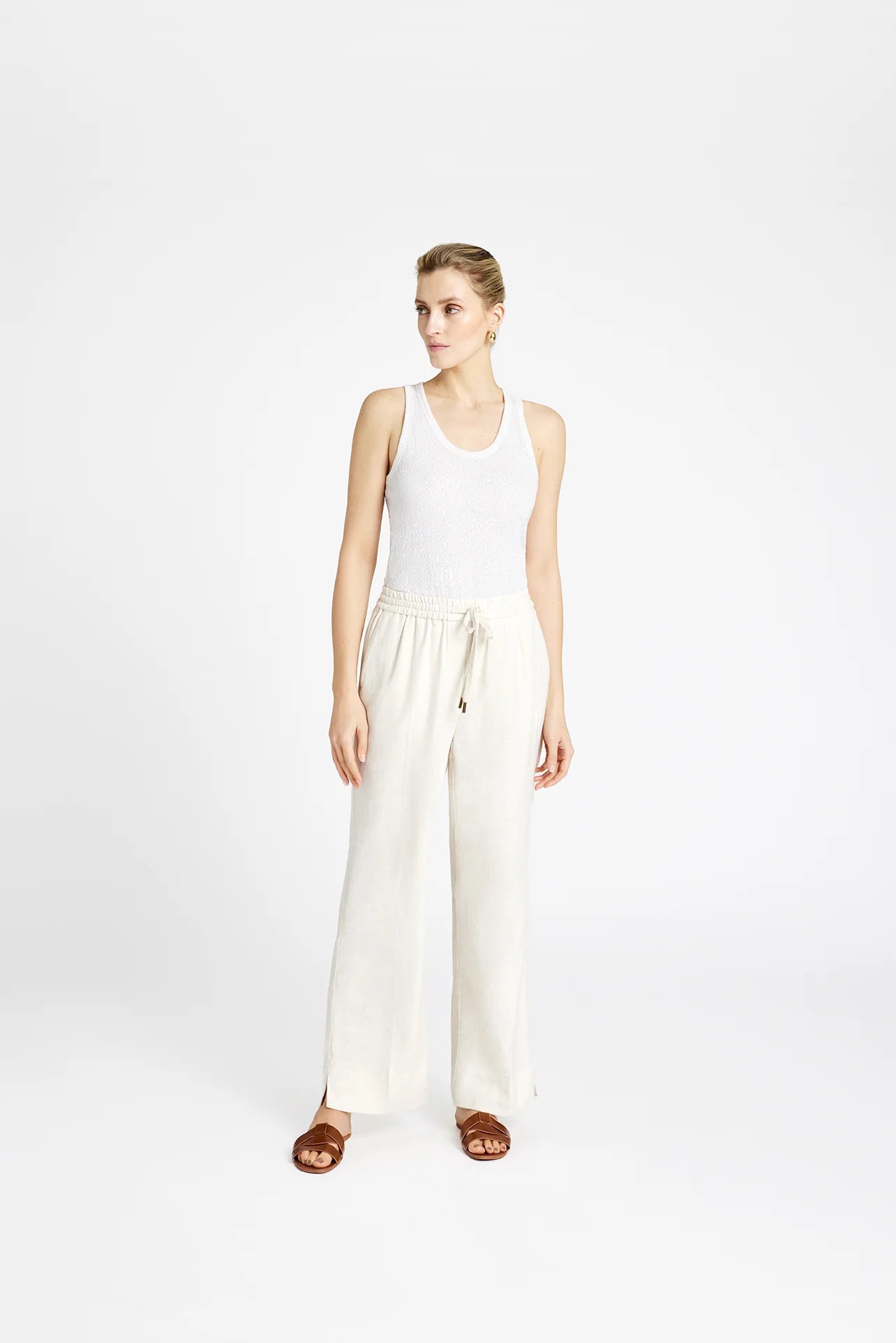 Gustav Bavisha Wide Leg Pant - Moon Light