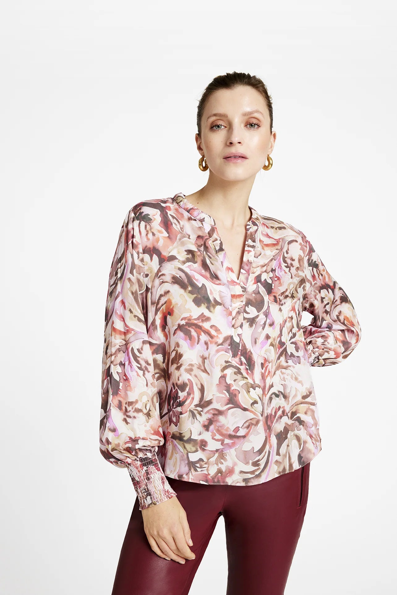 Gustav Cana Blouse - Mocha Henna