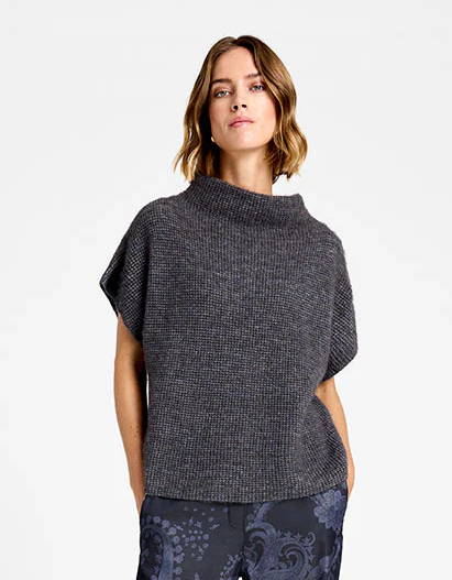 Gustav Coya Knit Cape - Mole