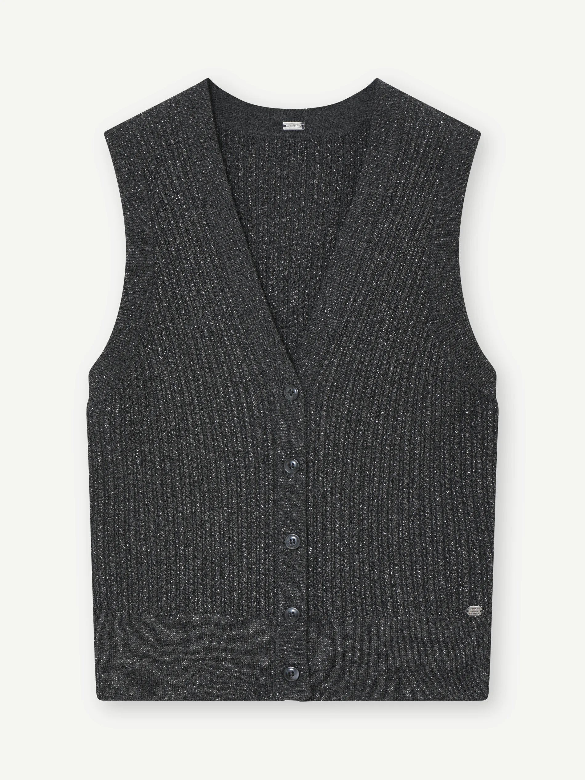 Gustav Demi Knit Vest - Black