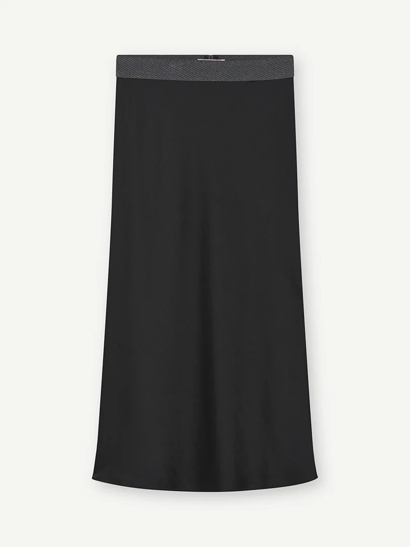 Gustav Elly Bias Cut Long Skirt - Black