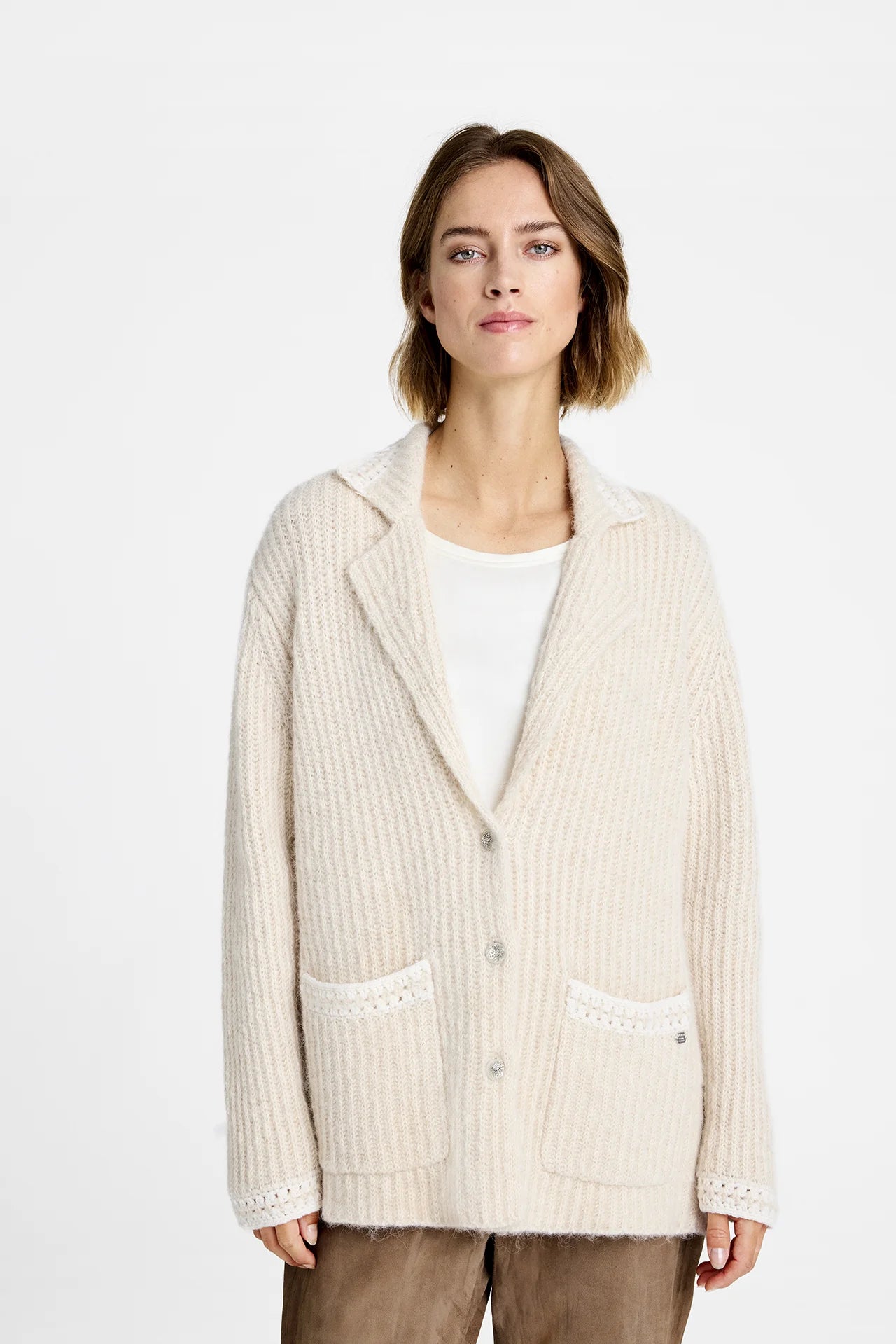 Gustav Funda Knit Cardigan - Pale Sand
