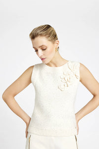 Gustav Lisel Waistcoat Knit - Off White