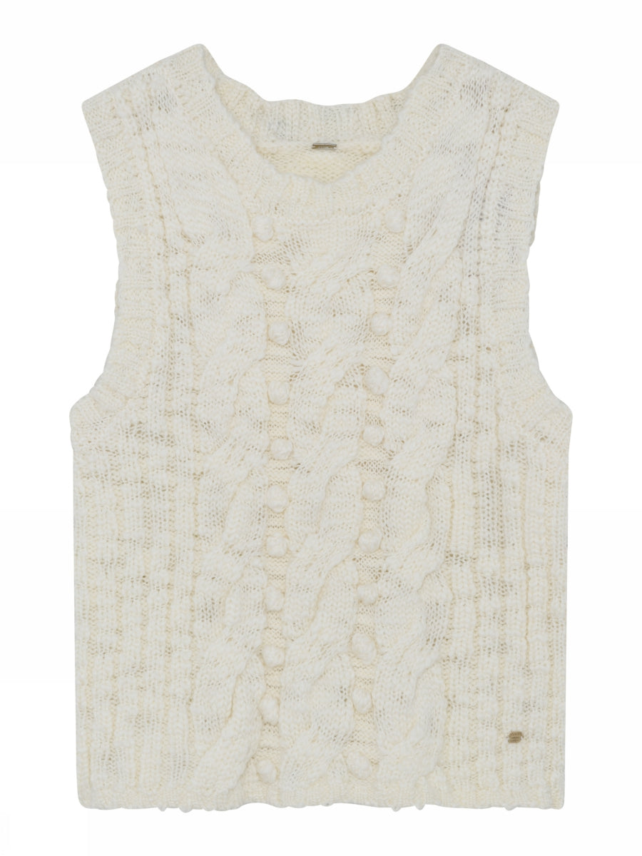 Gustav Lolo Knit Vest - Off White