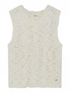 Gustav Lolo Knit Vest - Off White