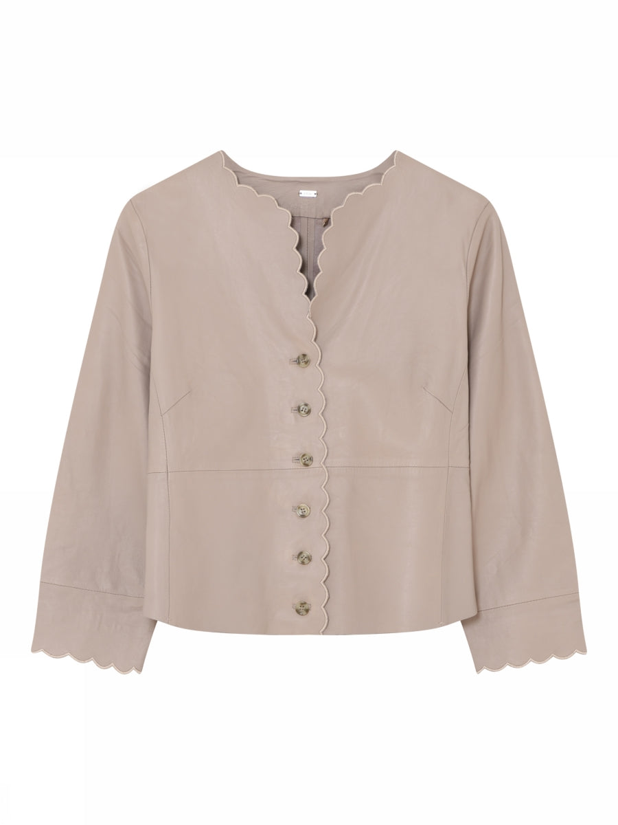 Gustav Mimi Leather Shirt - Nude Rose