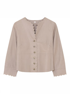 Gustav Mimi Leather Shirt - Nude Rose