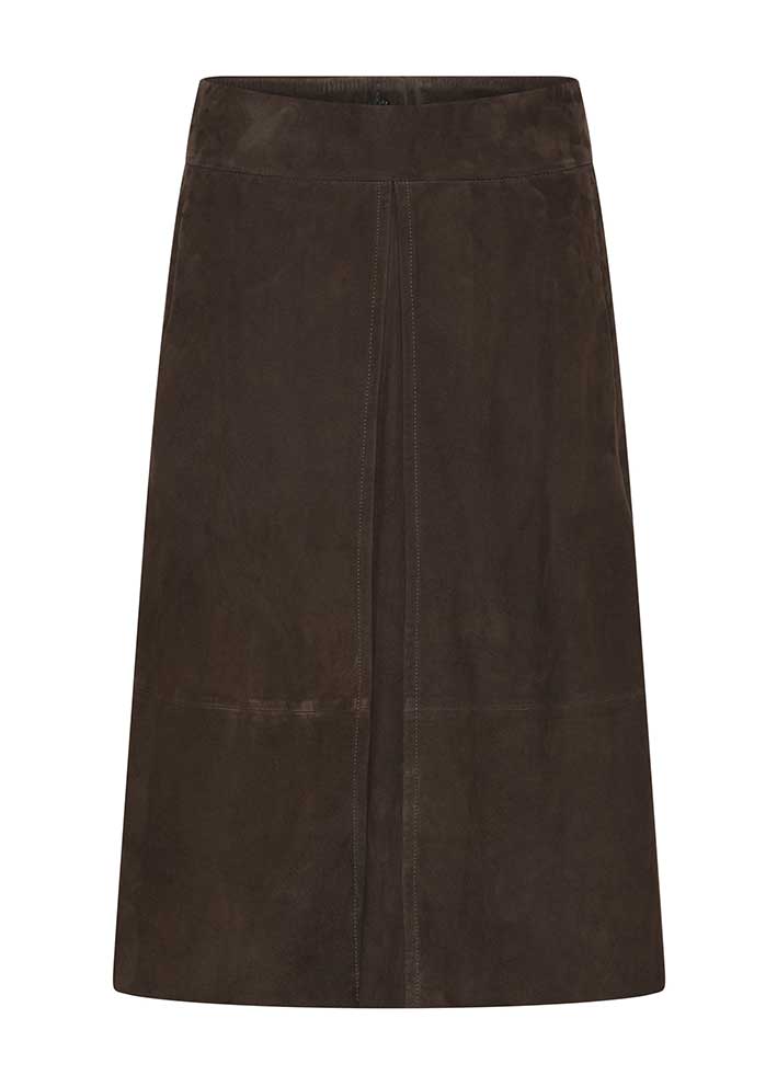 Gustav Noa Suede Midi Skirt - Mole