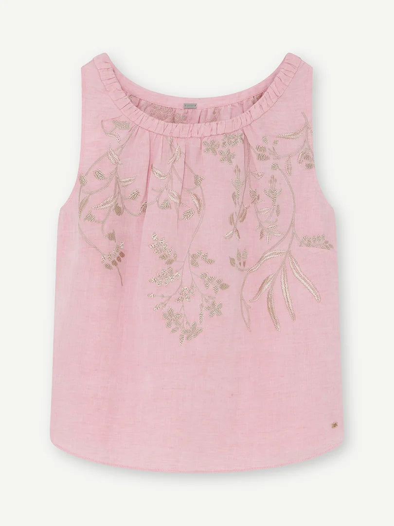 Gustav Olena Embroidery Top - Flamingo