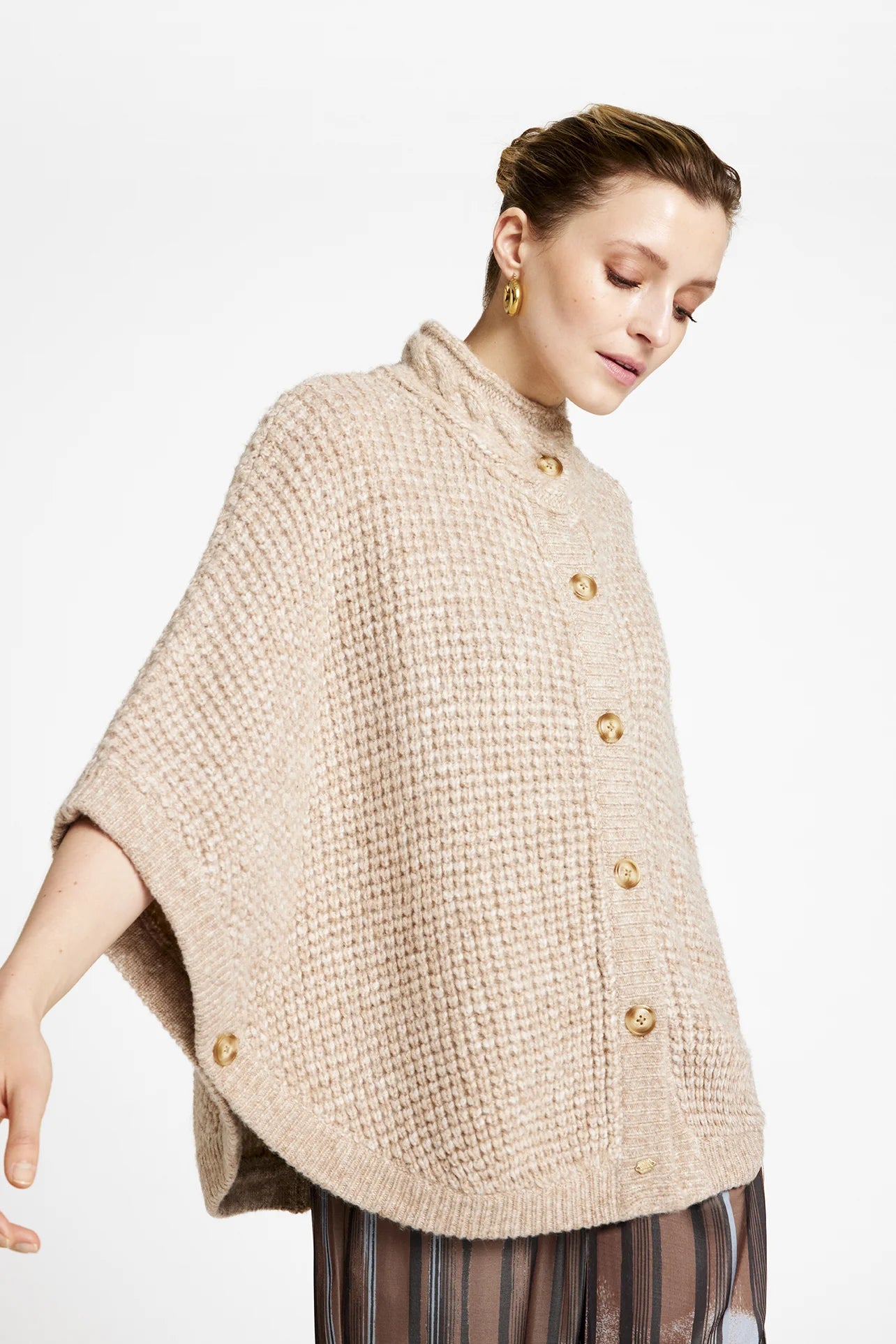 Gustav Tekla Knit Poncho - Moonlight