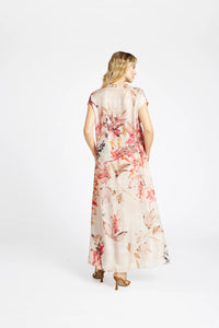Gustav Anika Long Dress - Moonlight w. Print