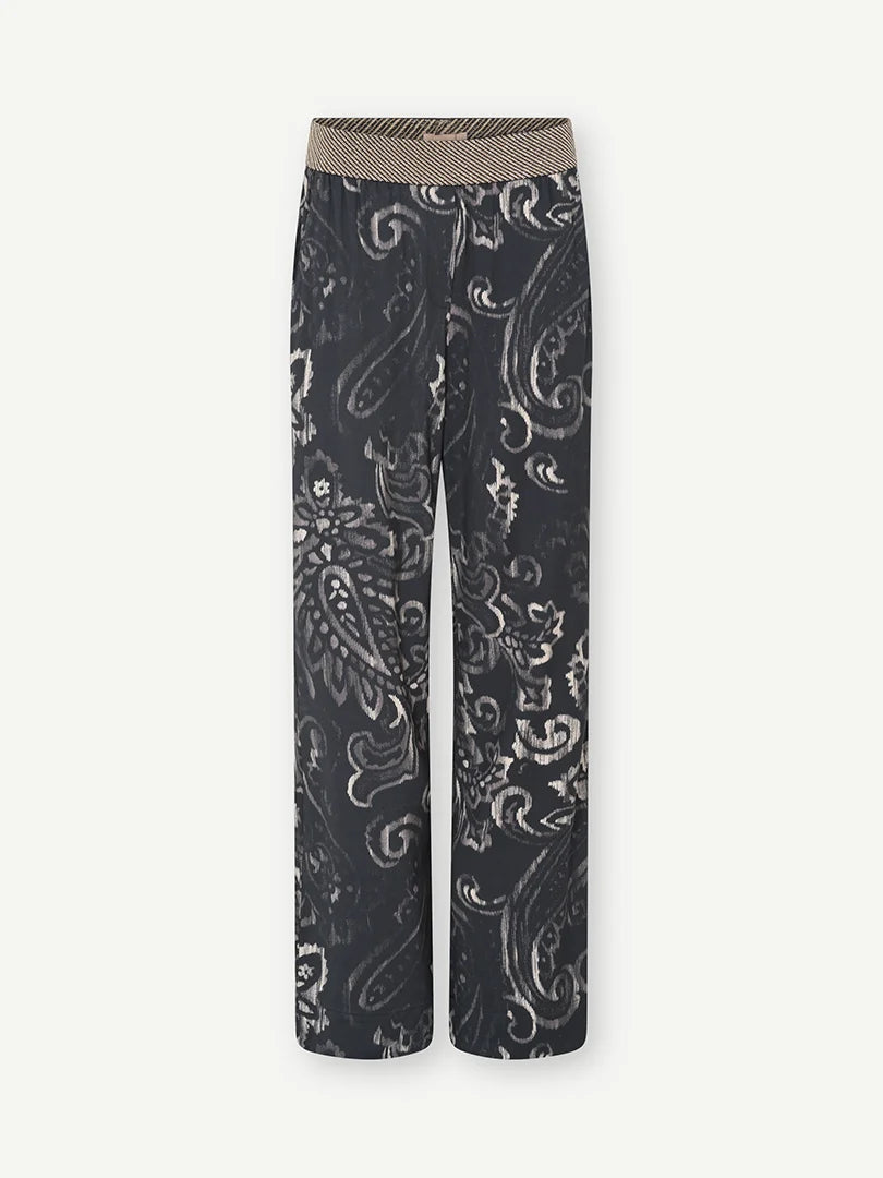 Gustav Bay Wide Leg Pants - Grey Beige