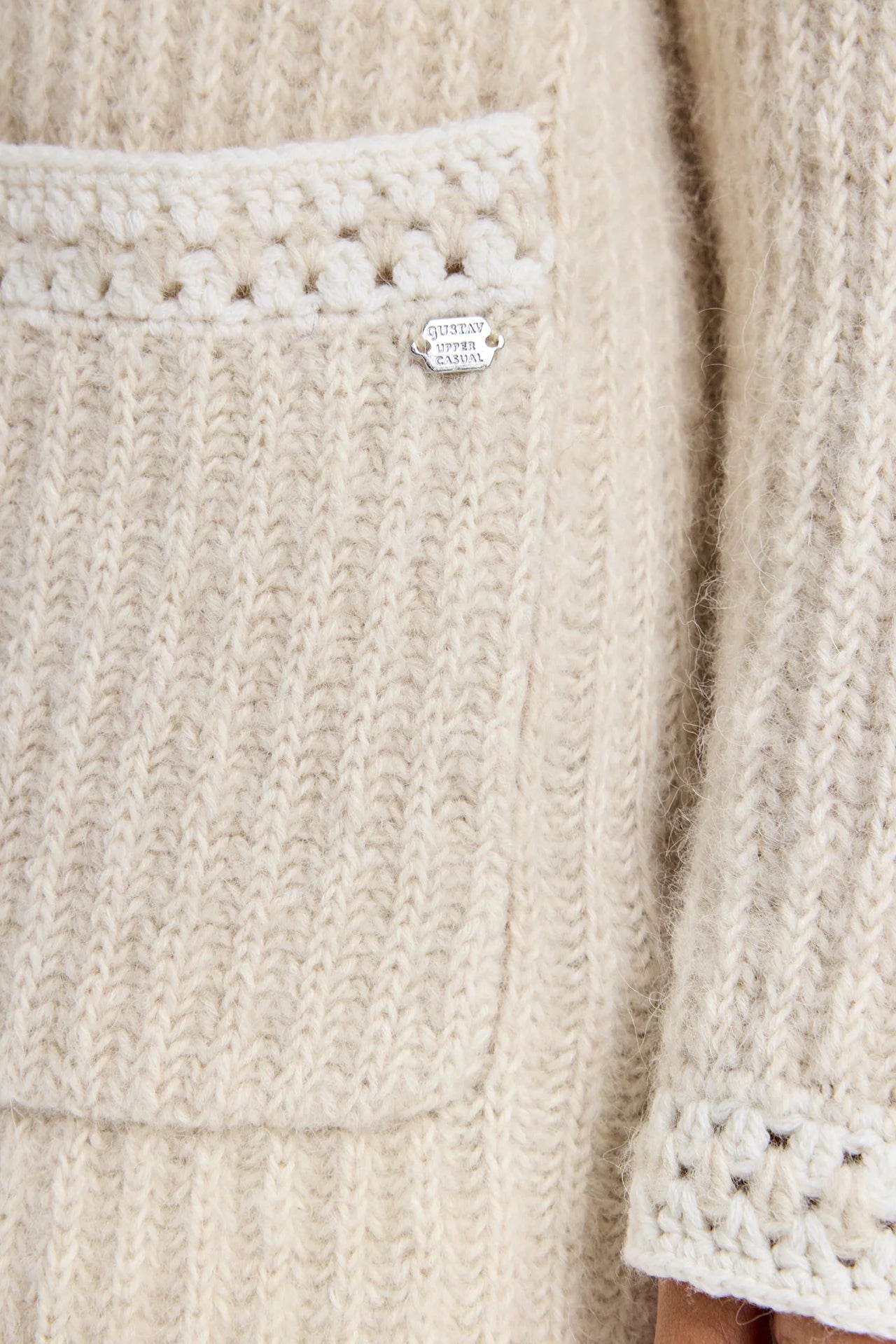 Gustav Funda Knit Cardigan - Pale Sand