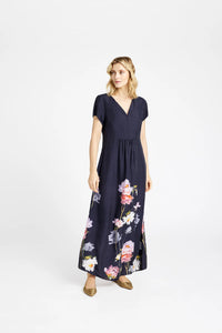 Gustav Hallie Long Dress - Washed Black w. Print