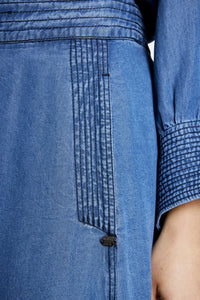 Gustav Mabell Midi Skirt - Washed Blue