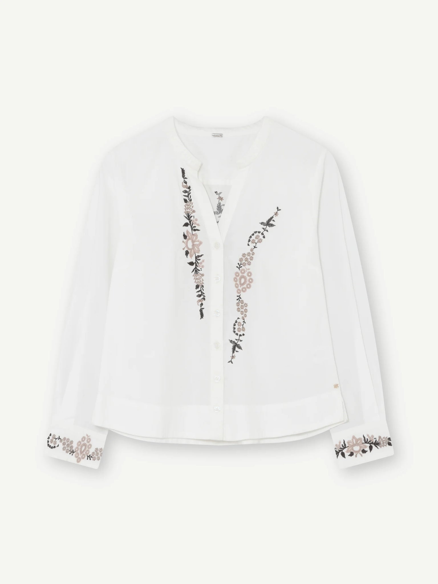 Gustav Naja Embroidery Shirt - Classic White