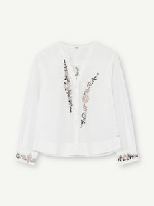 Gustav Naja Embroidery Shirt - Classic White