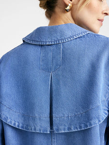 Gustav Thala Short Trench Coat - Blue Nights
