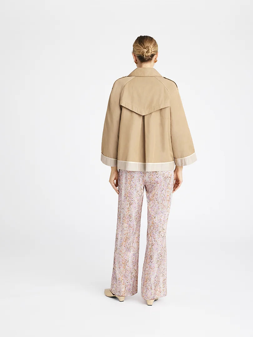 Gustav Thereza Short Trench Coat - Gravel