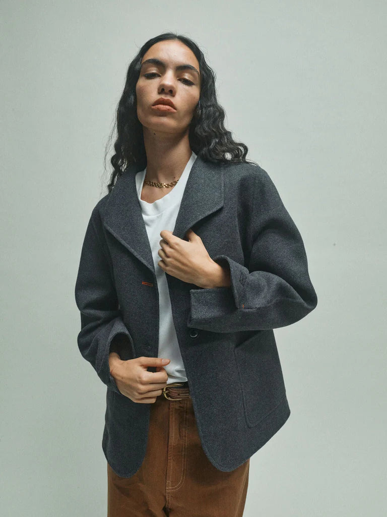 HEYANNO MMHAmuse Wool Jacket - Grey Melange