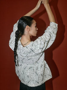 HEYANNO MMHPoet Jacquard Blouse - Ecru