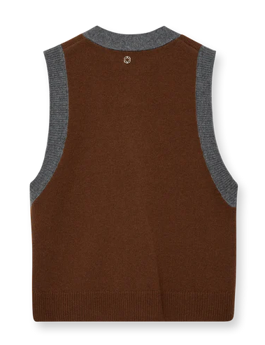 HEYANNO MMHVictory Knit Waistcoat - Grey Melange