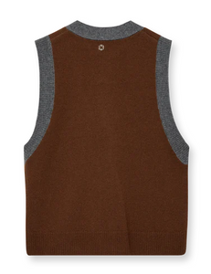 HEYANNO MMHVictory Knit Waistcoat - Grey Melange