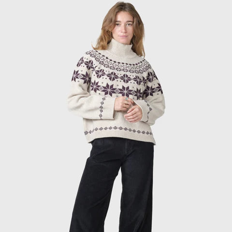 Klitmøller Collective Claire Knit - Pastel Sand/Bergundy