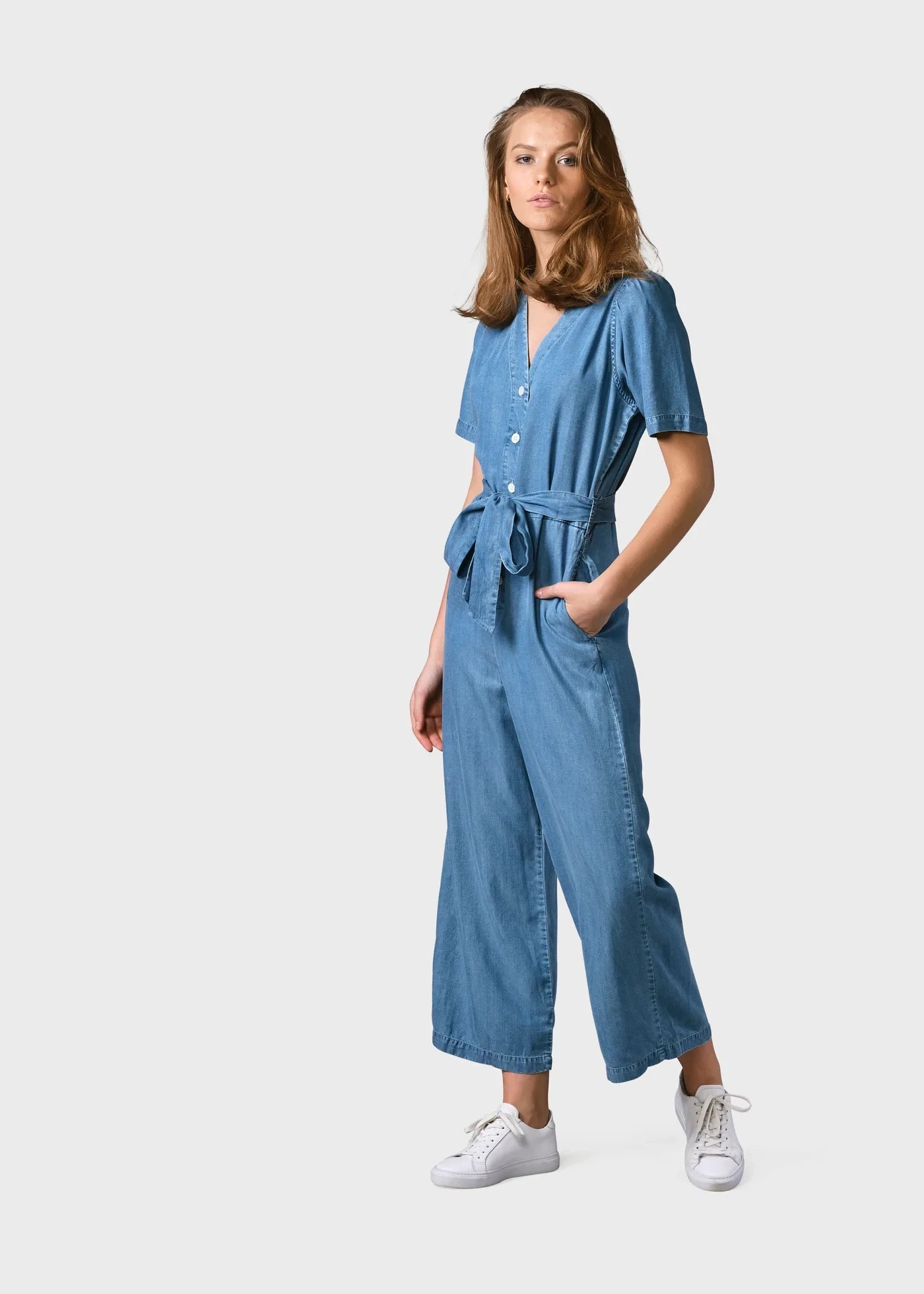 Klitmøller Collective Marna Jumpsuit - Light Blue Chambrey
