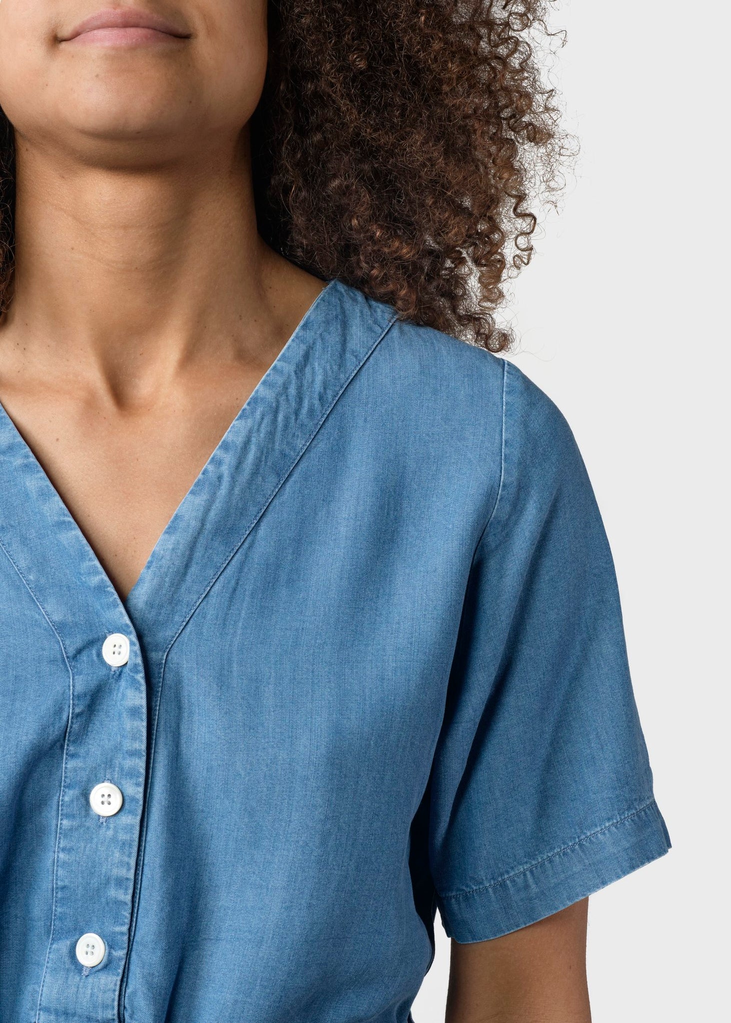 Klitmøller Collective Pernille Dress - Light Blue Chambrey