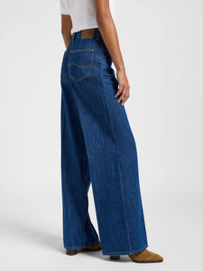 Lee Stella A Line High Waist Wide Leg Jeans - Dark Eton