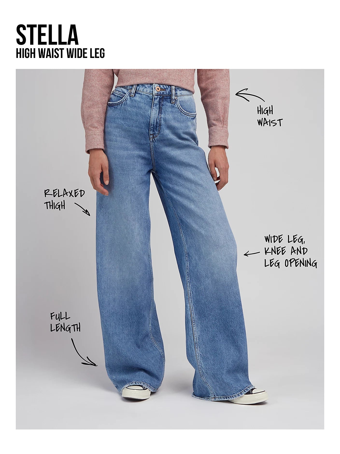 Lee Stella High Waist Wide Leg Jeans - Take The Hint