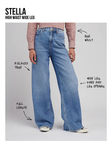 Lee Stella High Waist Wide Leg Jeans - Take The Hint