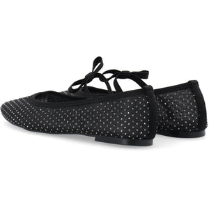 Medina Bianco Fall Rhinestone Bow Ballerina - Black