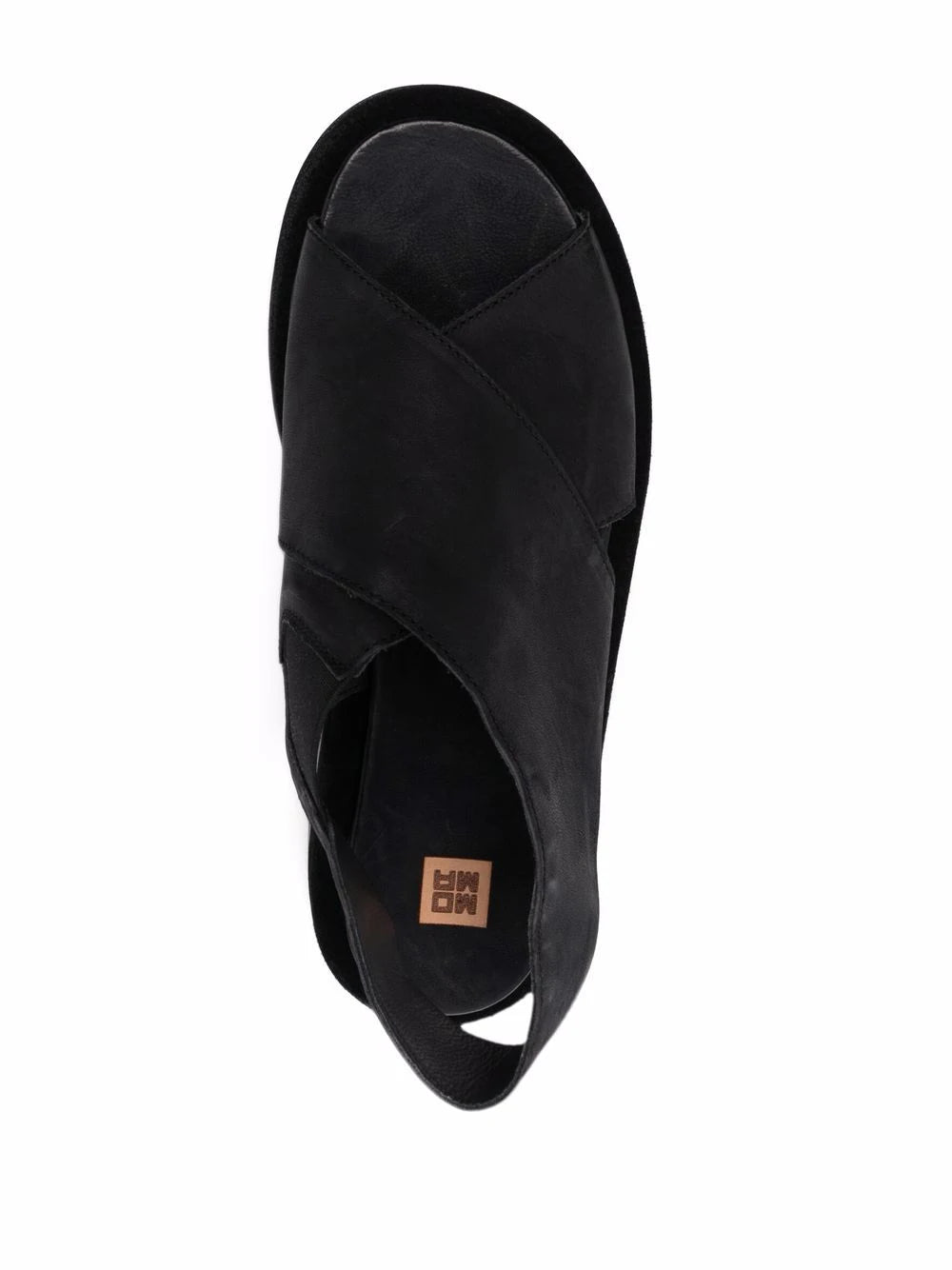 Moma Crossover Strap Leather Sandal - Nero