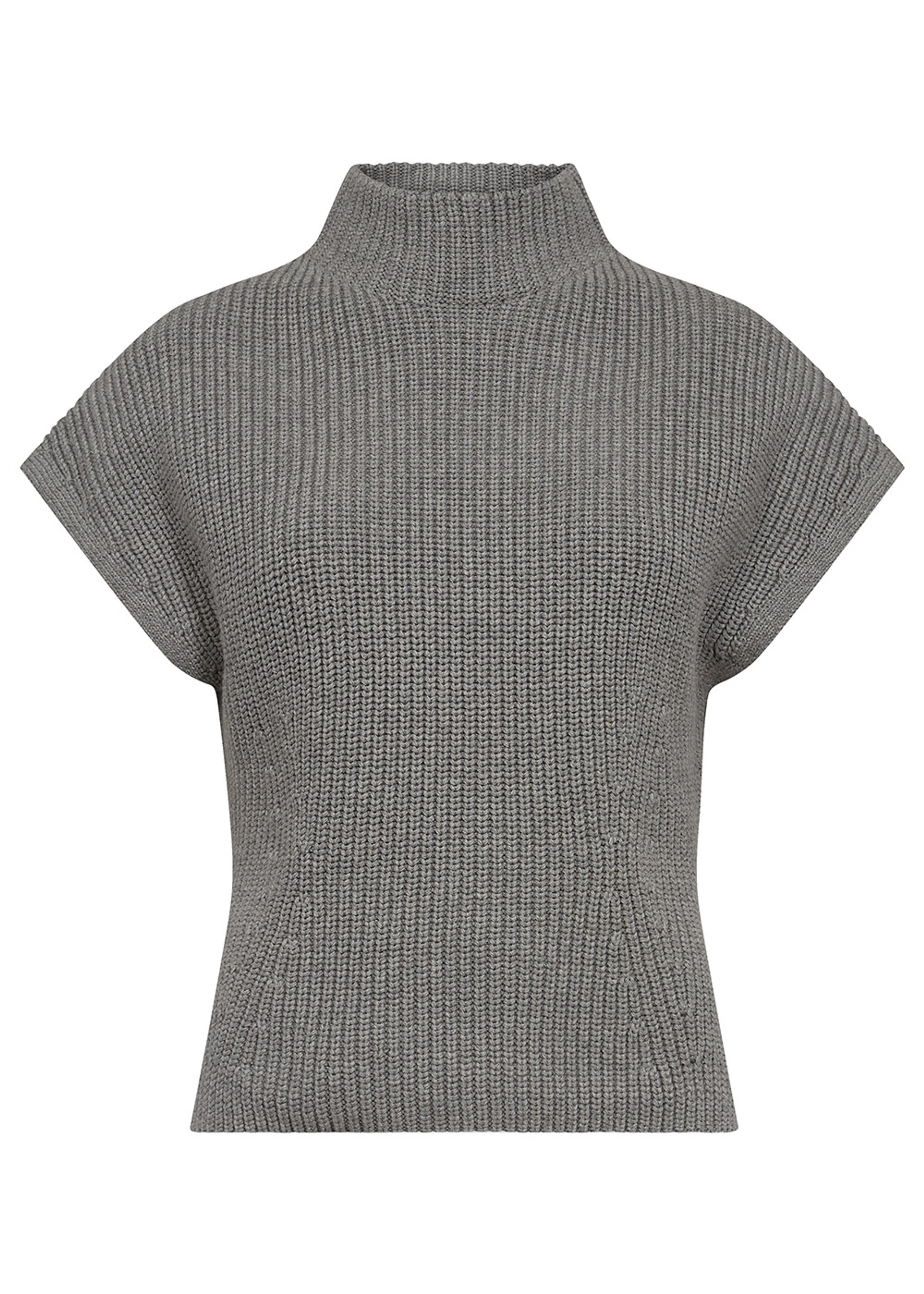 Mos Mosh MMBiola Bine Knit Vest - Grey Melange