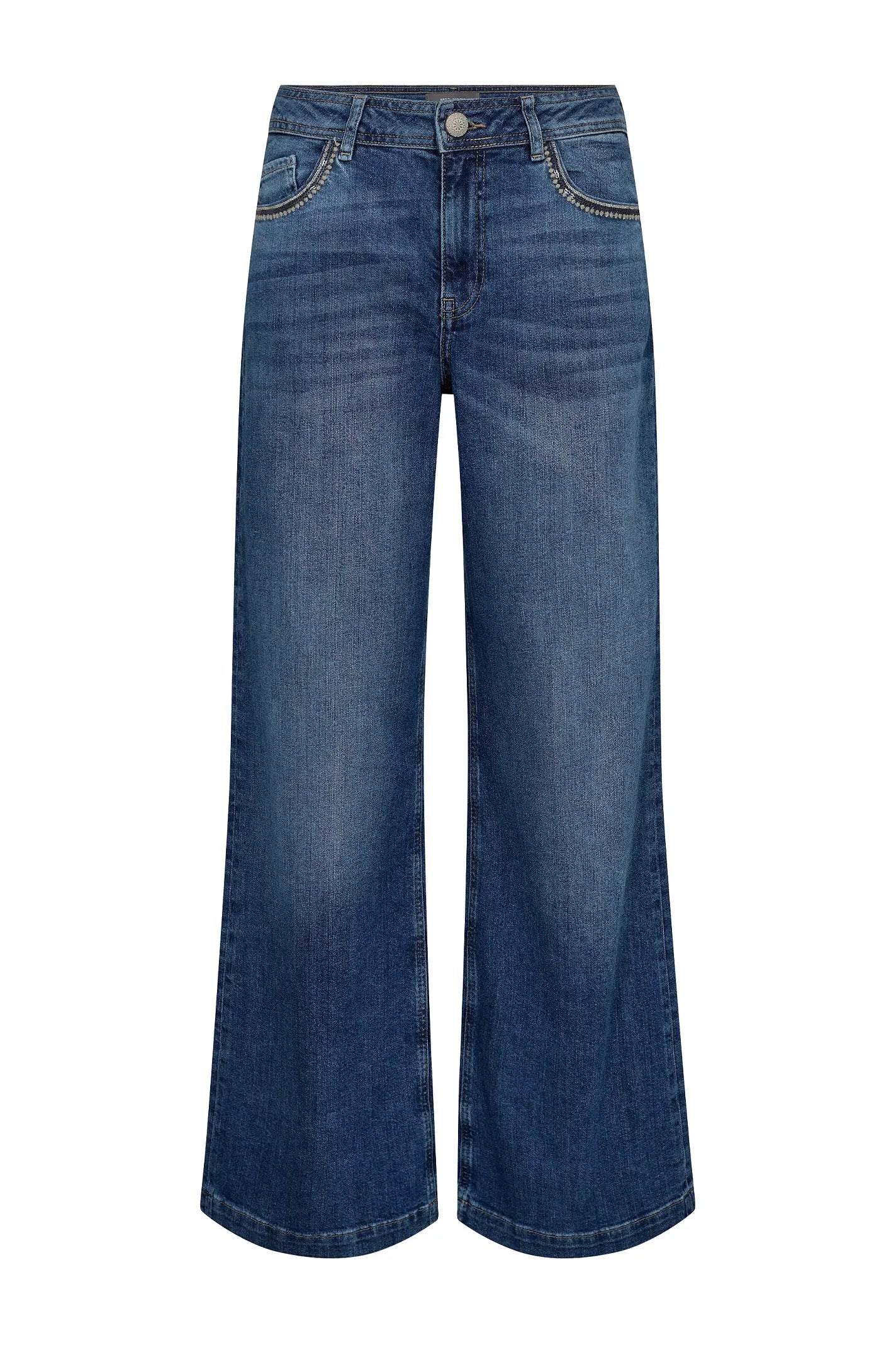 Mos Mosh MMDara Deco Jeans - Mid Blue